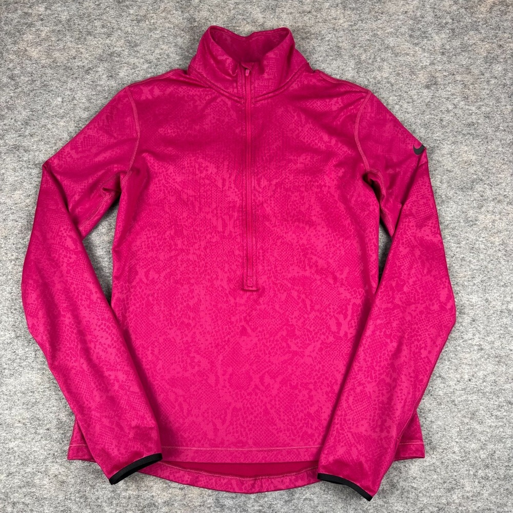 Nike Pro Hyperwarm 1/2 Zip Embossed Vixen Sweatshirt Pullover Womens Medium M